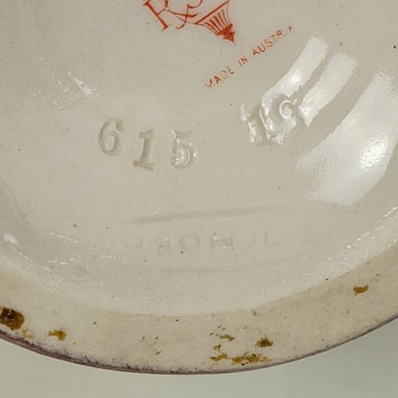 Turn Teplitz Bohemia Vase Ivory Floral Porcelain Amphora Elegant Art Nouveau 9" - Picture 11 of 16